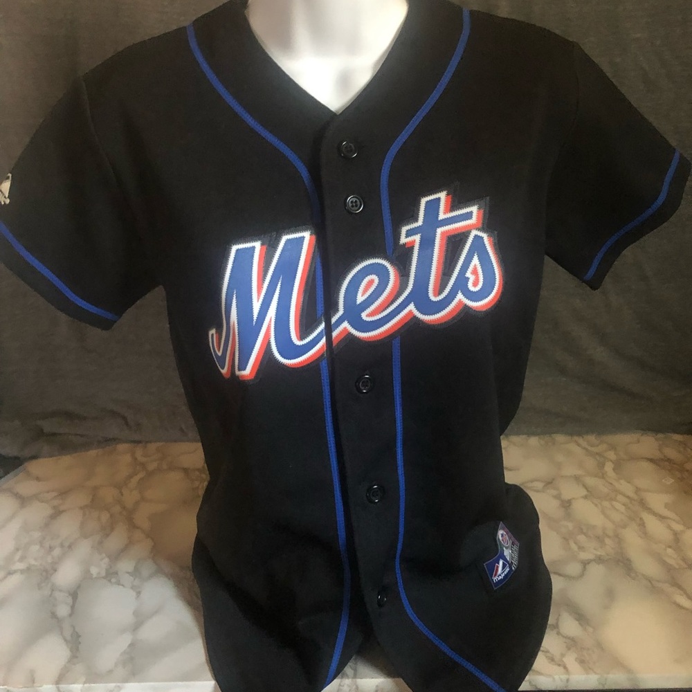 Mets size youth m SANTANA #27 majestic jersey